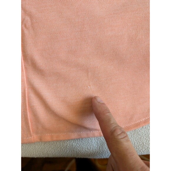 Ralph Lauren Men's Knit Oxford Size 2XL Button Up Shirt Peach Pony Logo Preppy - Picture 9 of 9